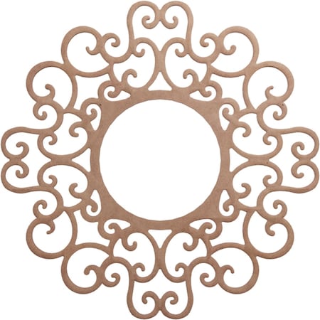 Reims Wood Fretwork Pierced Ceiling Medallion, Wood (Paint Grade), 26OD X 9 7/8ID X 3/8T